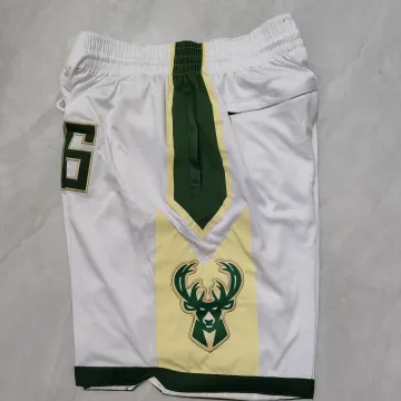 Milwaukee Bucks Pocket White Basketball Shorts