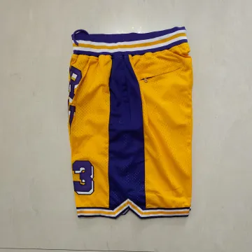 Los Angeles Lakers Pocket Yellow Basketball Shorts