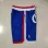 LA Clippers Pocket Blue Basketball Shorts