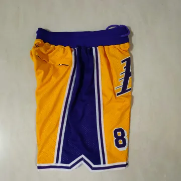 Los Angeles Lakers Pocket Yellow Basketball Shorts