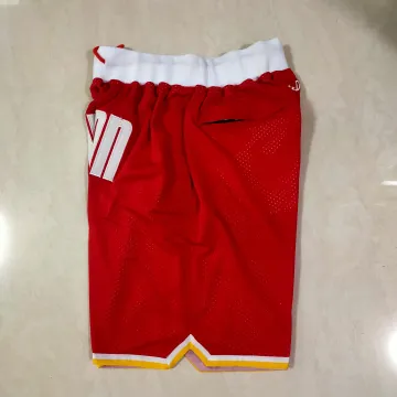 Houston Rockets Throwback Pocket Red Basketball Shorts