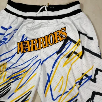 Golden State Warriors Pocket White Basketball Shorts