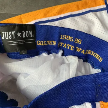 Golden State Warriors Throwback White Basketball Shorts