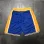 Golden State Warriors Throwback Blue Basketball Shorts