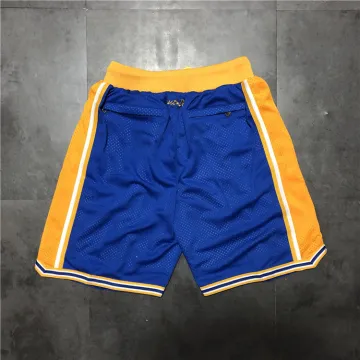Golden State Warriors Throwback Blue Basketball Shorts