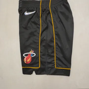 Miami Heat 75th Anniversary Throwback Black Basketball Shorts