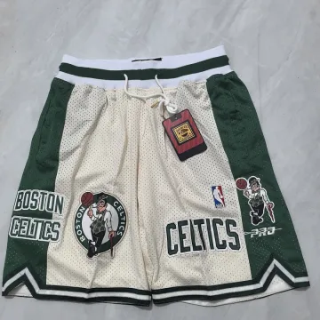 Boston Celtics Pocket Cream Basketball Shorts