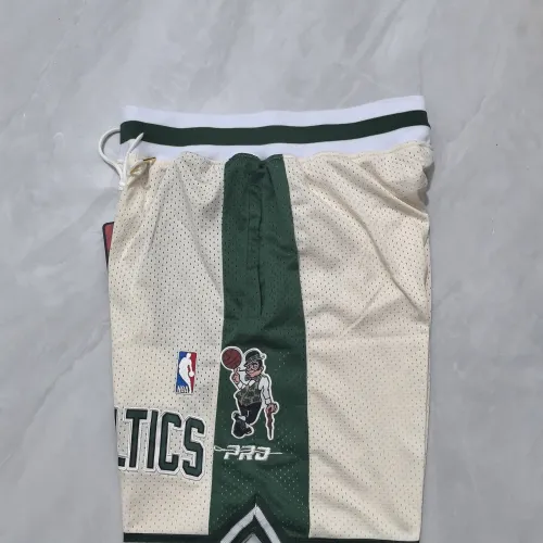 Boston Celtics Pocket Cream Basketball Shorts