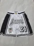 Los Angeles Lakers Throwback Pocket White Basketball Shorts Los Angeles Lakers Throwback Pocket White Basketball Shorts