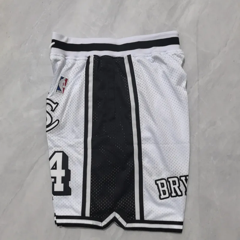 Los Angeles Lakers Throwback Pocket White Basketball Shorts