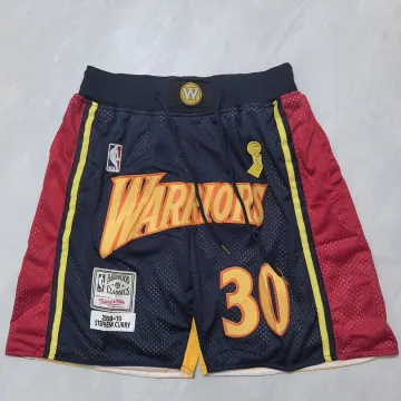 Golden State Warriors Throwback Pocket Navy Basketball Shorts