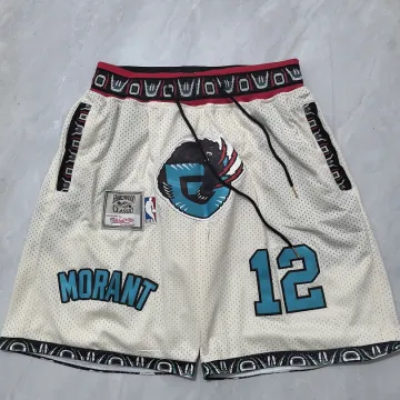 Memphis Grizzlies Throwback Pocket Cream Basketball Shorts
