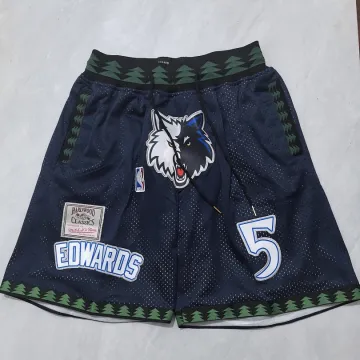 Minnesota Timberwolves Throwback Pocket Blue Basketball Shorts