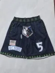 Minnesota Timberwolves Throwback Pocket Blue Basketball Shorts Minnesota Timberwolves Throwback Pocket Blue Basketball Shorts