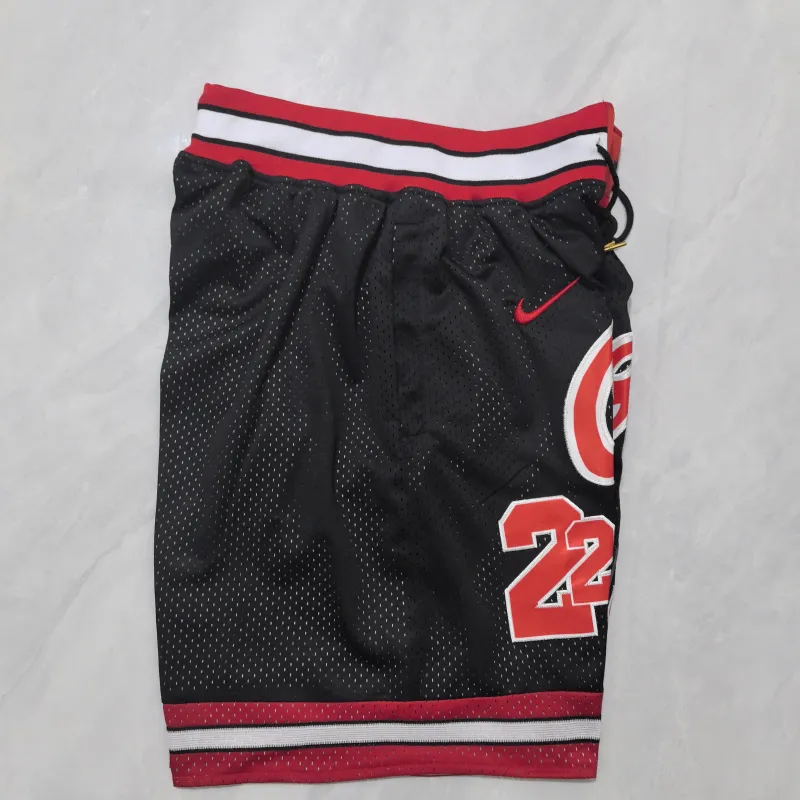 Chicago Bulls Throwback Pocket Black Basketball Shorts
