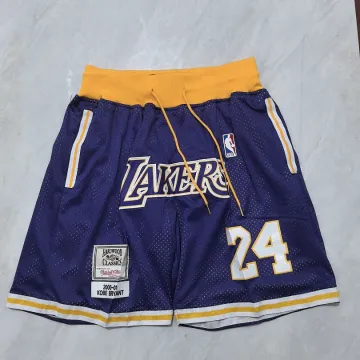 Los Angeles Lakers Throwback Pocket Purple Basketball Shorts