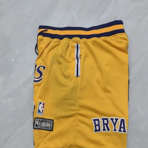 Los Angeles Lakers Throwback Pocket Split Color Basketball Shorts
