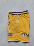 Los Angeles Lakers Throwback Pocket Split Color Basketball Shorts