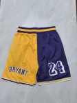 Los Angeles Lakers Throwback Pocket Split Color Basketball Shorts