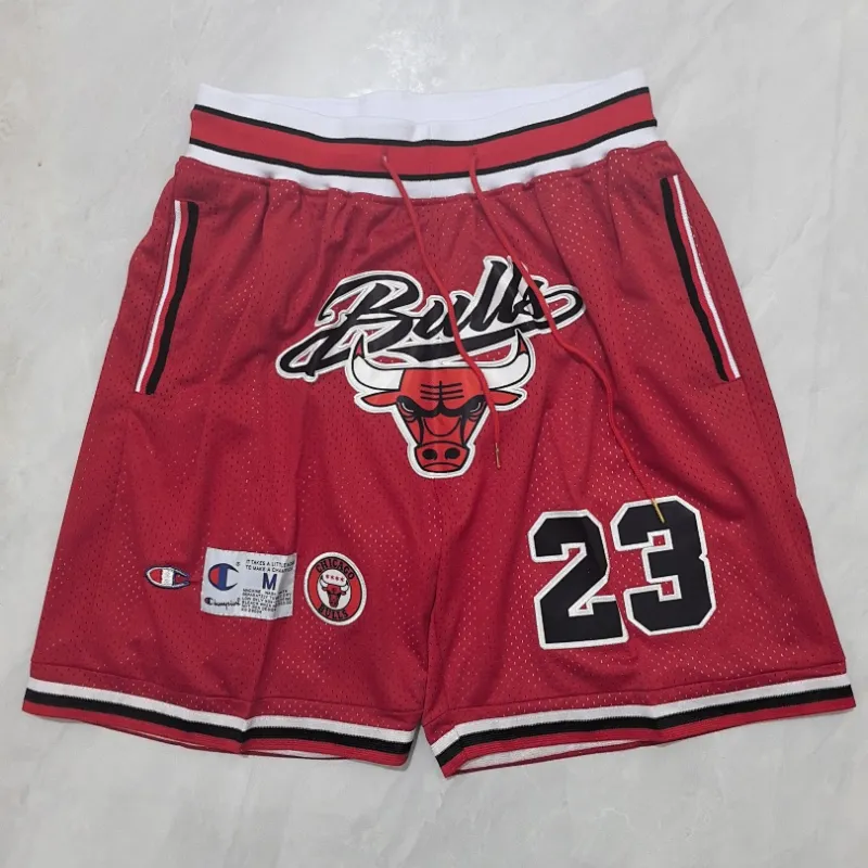 Chicago Bulls Throwback Pocket Red Basketball Shorts