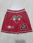 Chicago Bulls Throwback Pocket Red Basketball Shorts Chicago Bulls Throwback Pocket Red Basketball Shorts