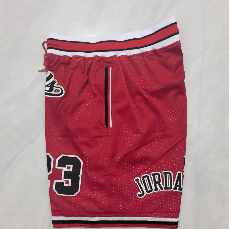 Chicago Bulls Throwback Pocket Red Basketball Shorts
