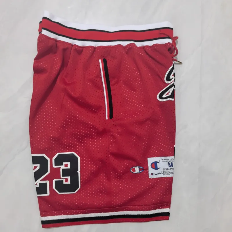 Chicago Bulls Throwback Pocket Red Basketball Shorts