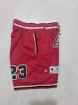 Chicago Bulls Throwback Pocket Red Basketball Shorts