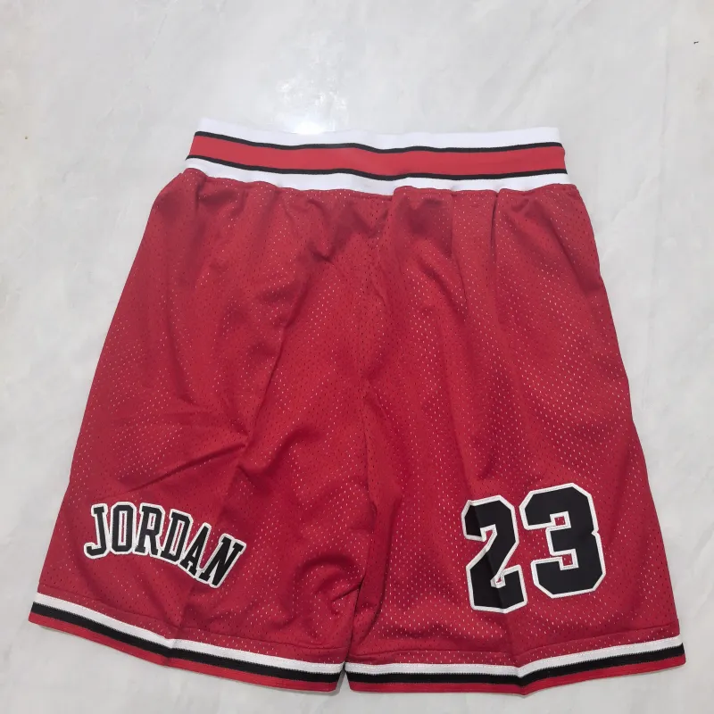 Chicago Bulls Throwback Pocket Red Basketball Shorts
