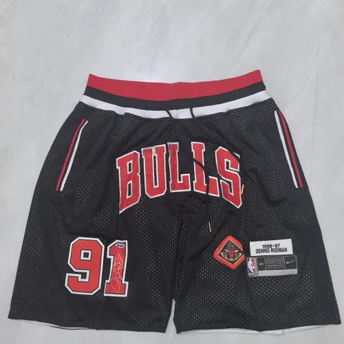 Chicago Bulls Throwback Pocket Black Basketball Shorts