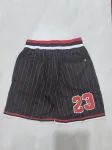 Chicago Bulls Throwback Pocket Black Red Stripe Basketball Shorts
