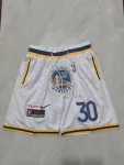 Golden State Warriors Throwback Pocket White Basketball Shorts Golden State Warriors Throwback Pocket White Basketball Shorts