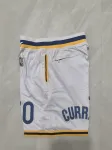 Golden State Warriors Throwback Pocket White Basketball Shorts