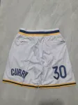 Golden State Warriors Throwback Pocket White Basketball Shorts