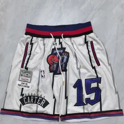 Toronto Raptors Throwback Pocket White Basketball Shorts - product photo Toronto Raptors Throwback Pocket White Basketball Shorts