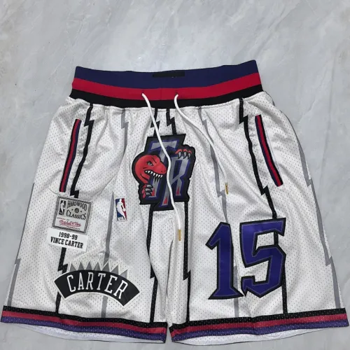 Toronto Raptors Throwback Pocket White Basketball Shorts