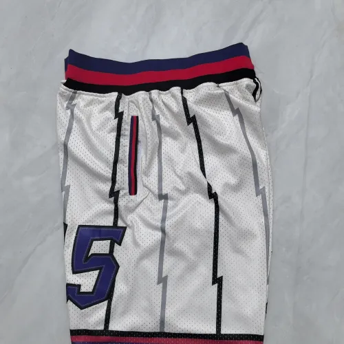 Toronto Raptors Throwback Pocket White Basketball Shorts
