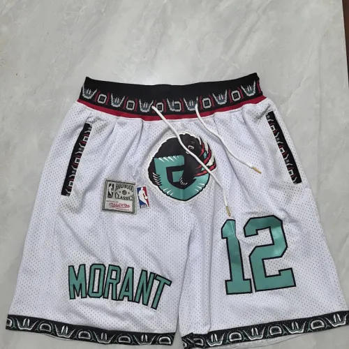 Memphis Grizzlies Throwback Pocket White Basketball Shorts