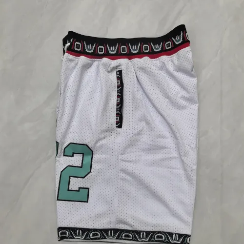 Memphis Grizzlies Throwback Pocket White Basketball Shorts