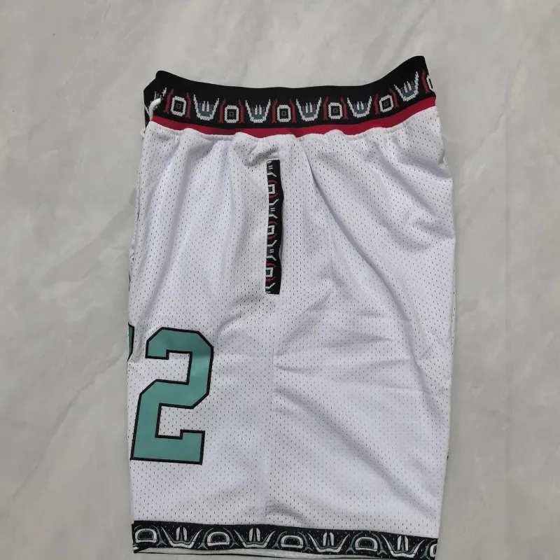 Memphis Grizzlies Throwback Pocket White Basketball Shorts
