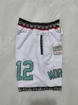 Memphis Grizzlies Throwback Pocket White Basketball Shorts