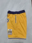 Los Angeles Lakers Throwback Pocket Yellow Basketball Shorts