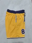 Los Angeles Lakers Throwback Pocket Yellow Basketball Shorts