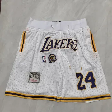 Pantaloncini da basket bianchi "Throwback" dei Los Angeles Lakers