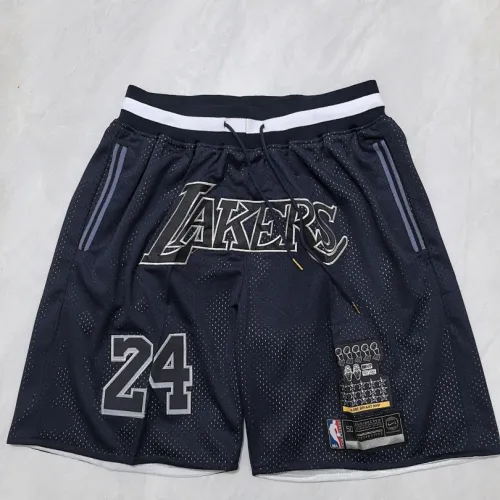 Los Angeles Lakers Throwback Pocket Navy Basketball Shorts