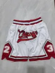 Chicago Bulls Throwback Pocket White Basketball Shorts Chicago Bulls Throwback Pocket White Basketball Shorts