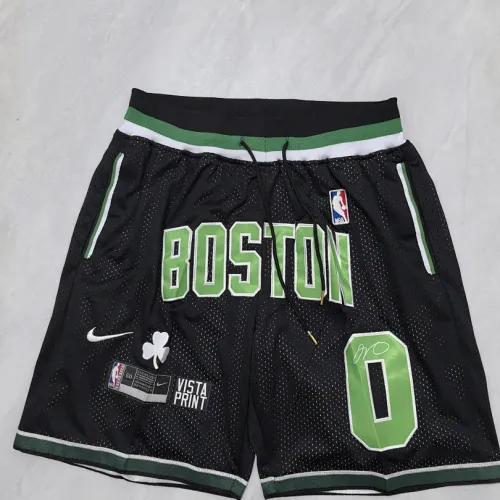 Boston Celtics Throwback Pocket Black Basketball Shorts