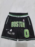 Boston Celtics retro basketbalshort met zakken, zwart Boston Celtics Throwback Pocket Black Basketball Shorts