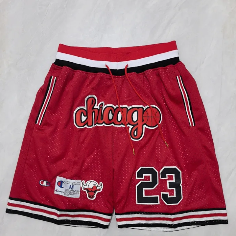 Chicago Bulls Throwback Pocket Red Basketball Shorts