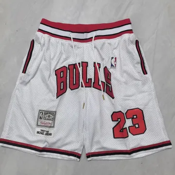 Pantaloncini da basket bianchi "Throwback" dei Chicago Bulls, modello da tasca